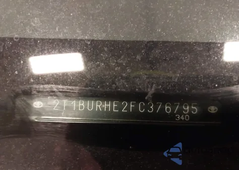 2015 Toyota Corolla Le z USA, uszkodzony, nr VIN 2T1BURHE2FC376795